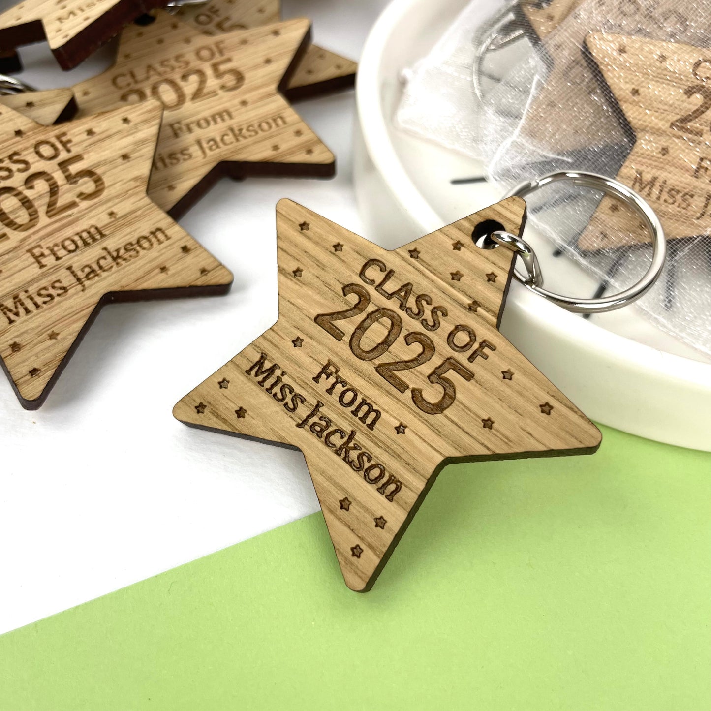 Class of 2025, Personalised School Leavers Keyring Gift