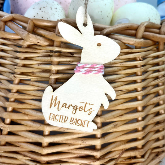 Personalised Easter Bunny Egg Basket Tag