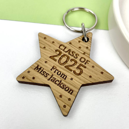 Class of 2025, Personalised School Leavers Keyring Gift