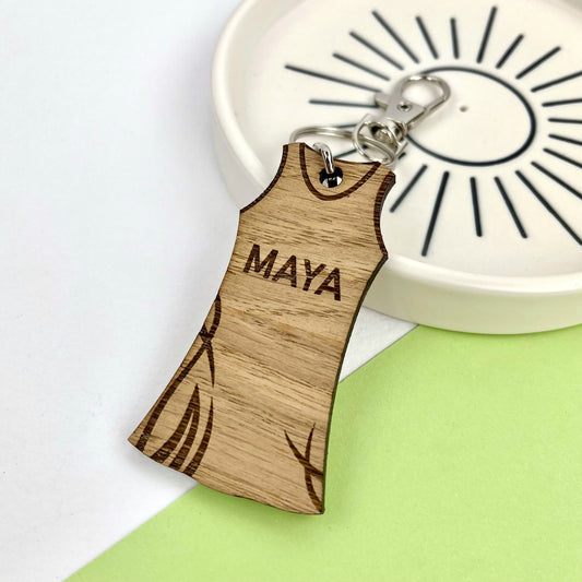 Netball Keyring, Personalised Team Gift
