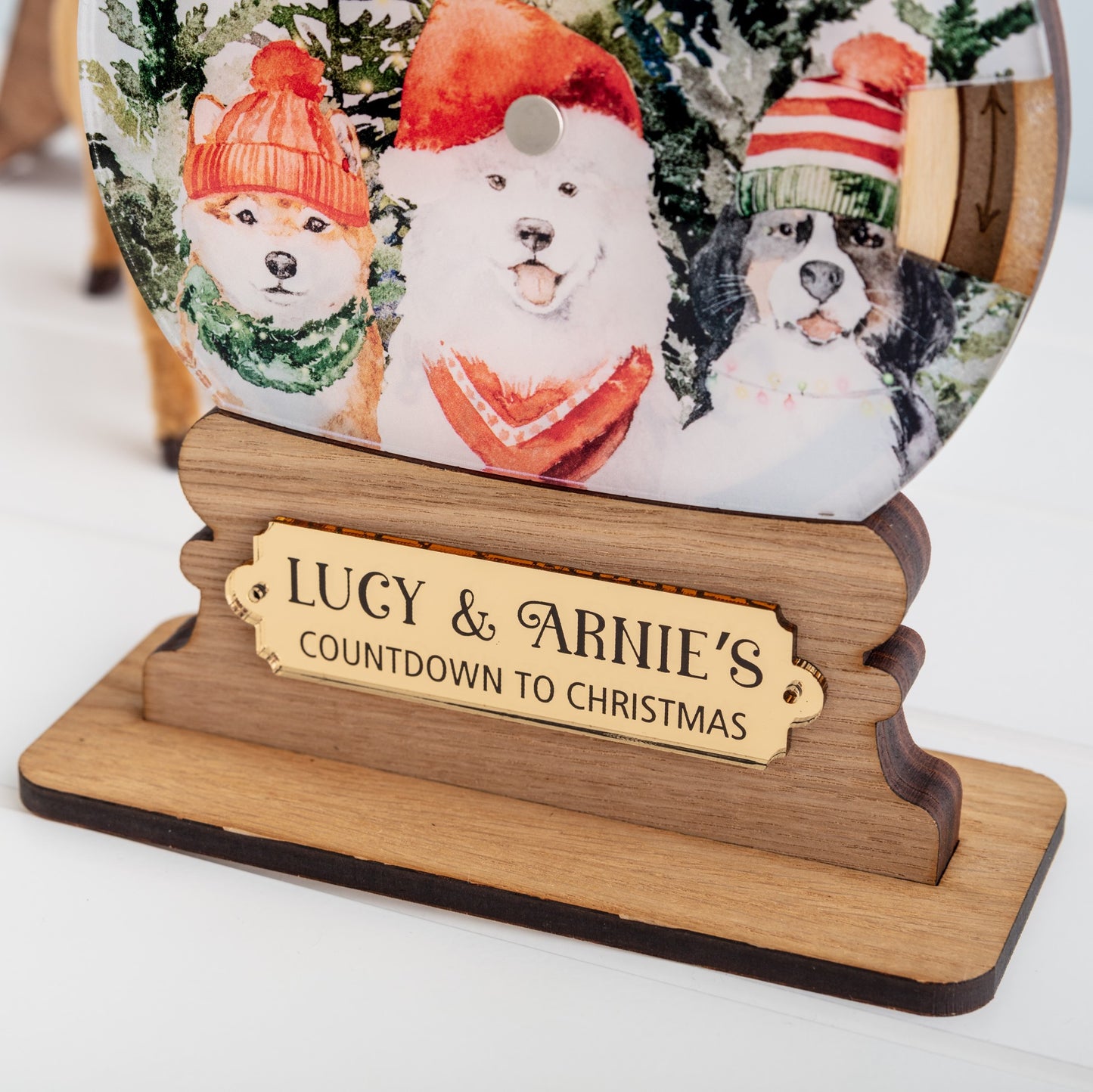 Alternative Christmas advent calendar - personalised dogs
