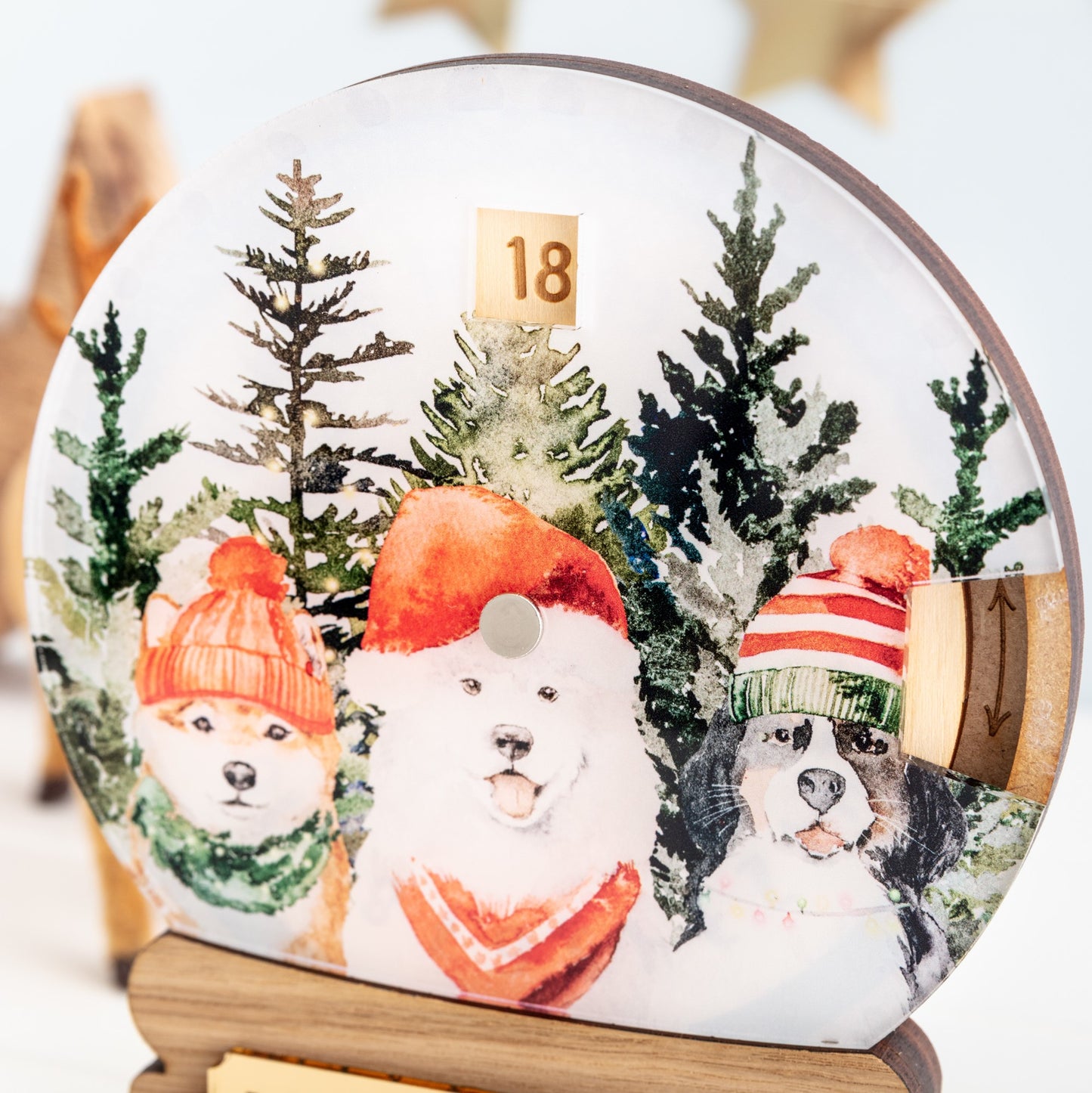 Personalised Snowglobe Advent Calendar - Christmas Dogs