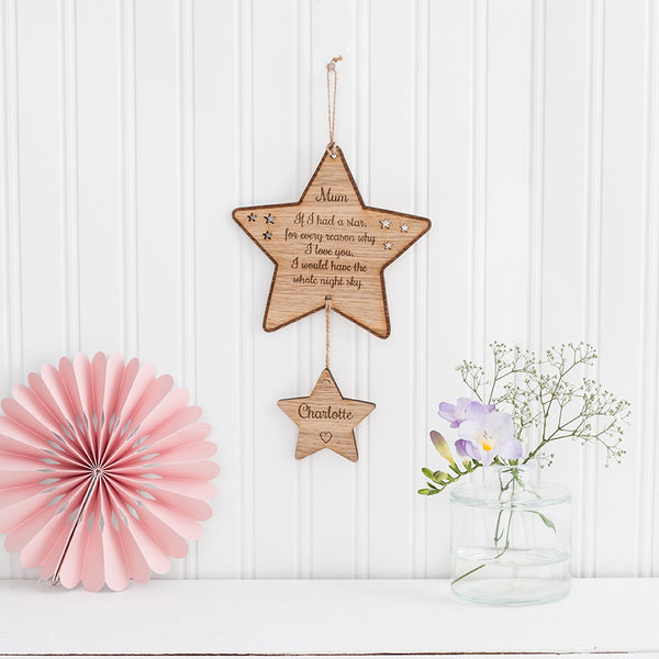 Hanging Star Wall Plaque - The Bespoke Workshop