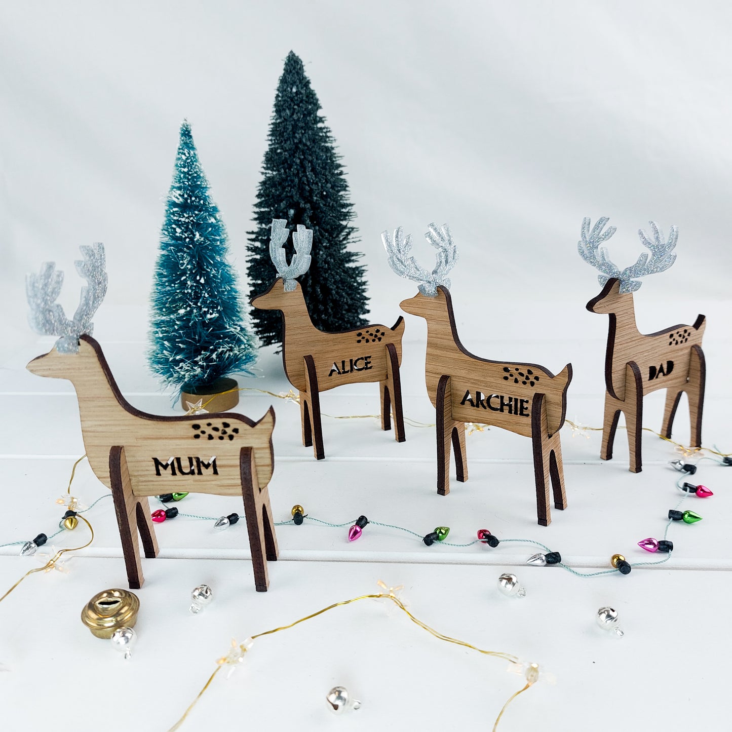 3D Personalised Reindeer Place Settings