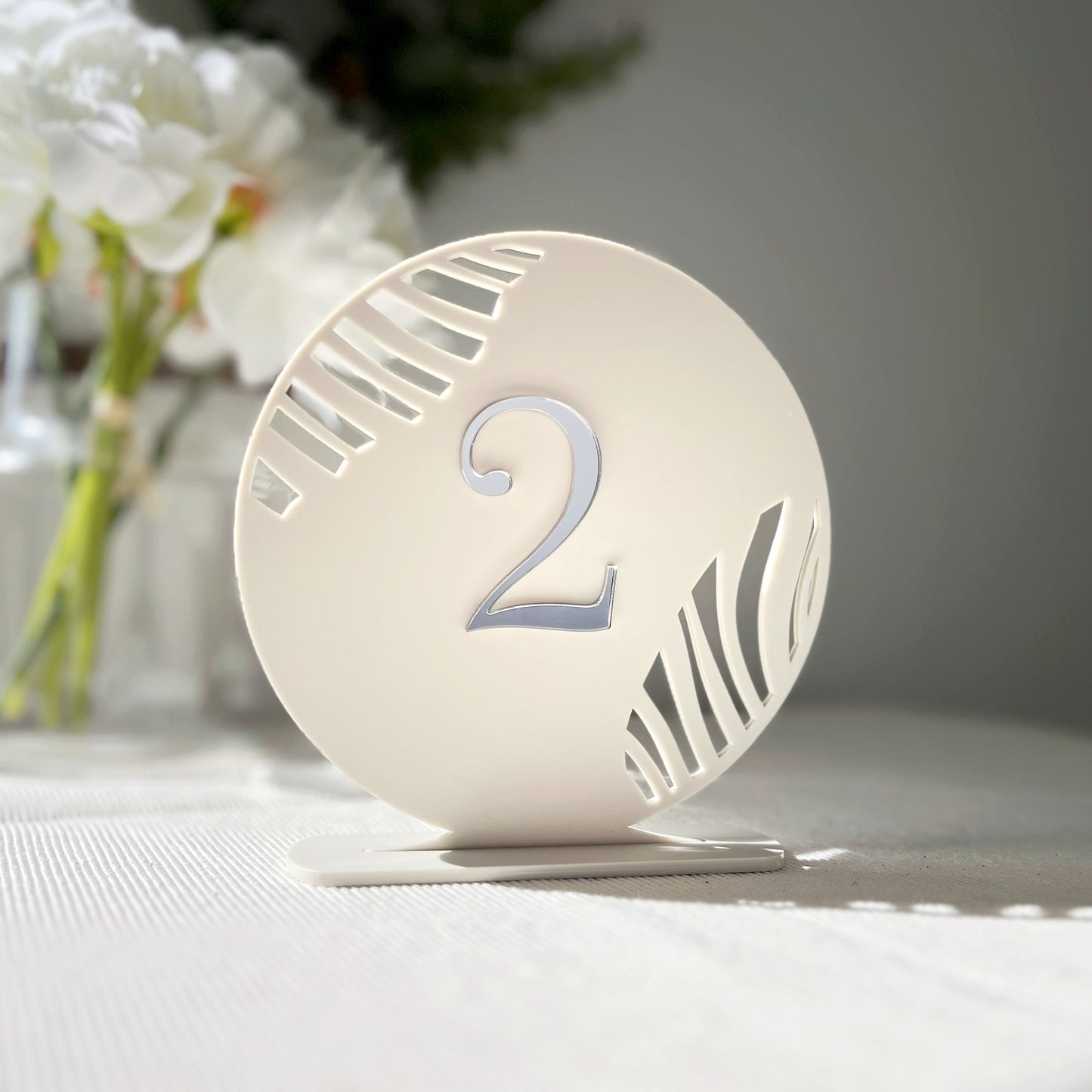 Round Acrylic Wedding Table Numbers