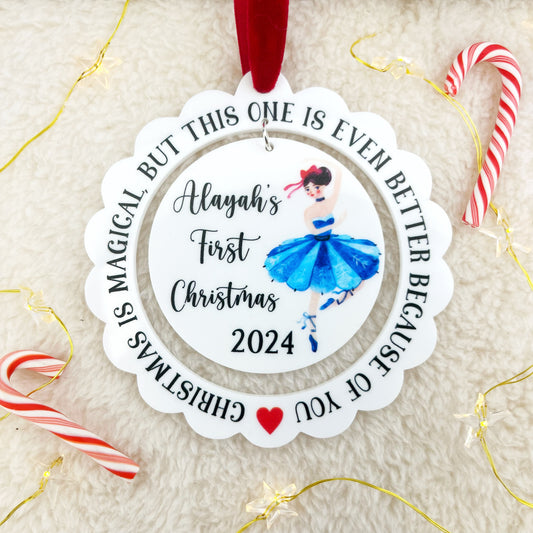 Ballerina Baby's First Christmas Tree Decoration