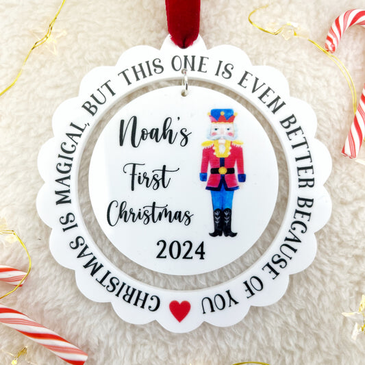 Nutcracker Baby's First Christmas Tree Decoration