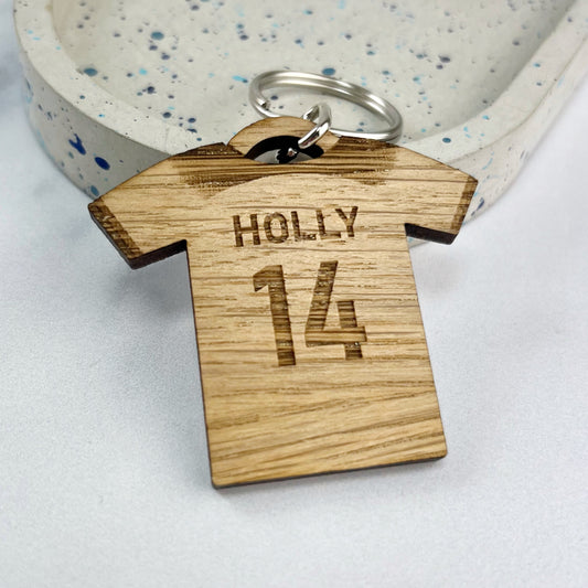 Football/Rugby Keyring, Personalised Team Gift