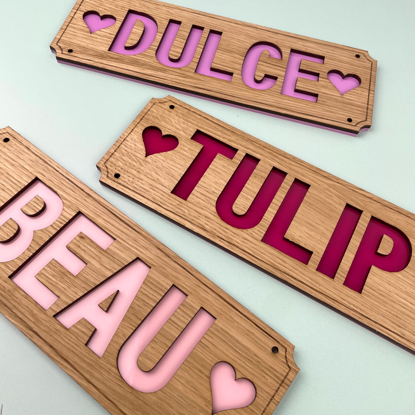 Wood & Acrylic Horse Stable Plaques