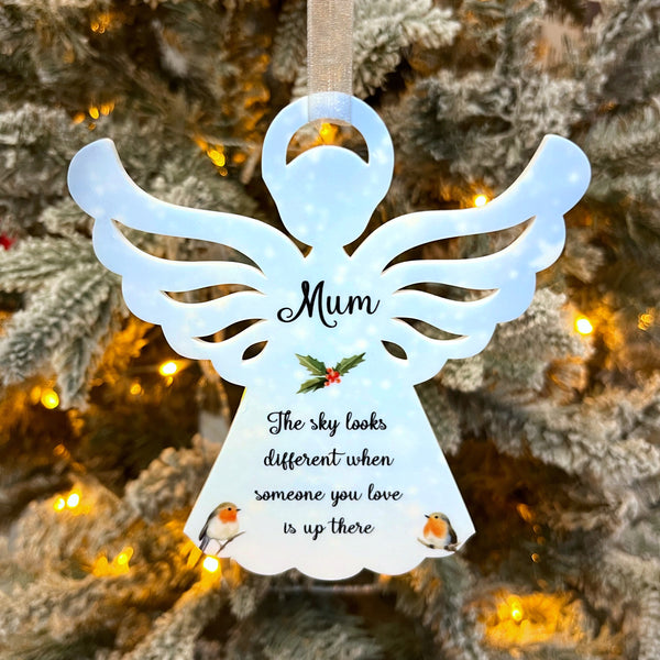 Personalised Hanging Angel Christmas Tree Decoration The Bespoke