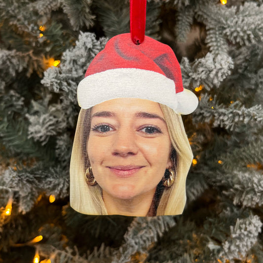 Custom Photo Santa Hat Christmas Decoration