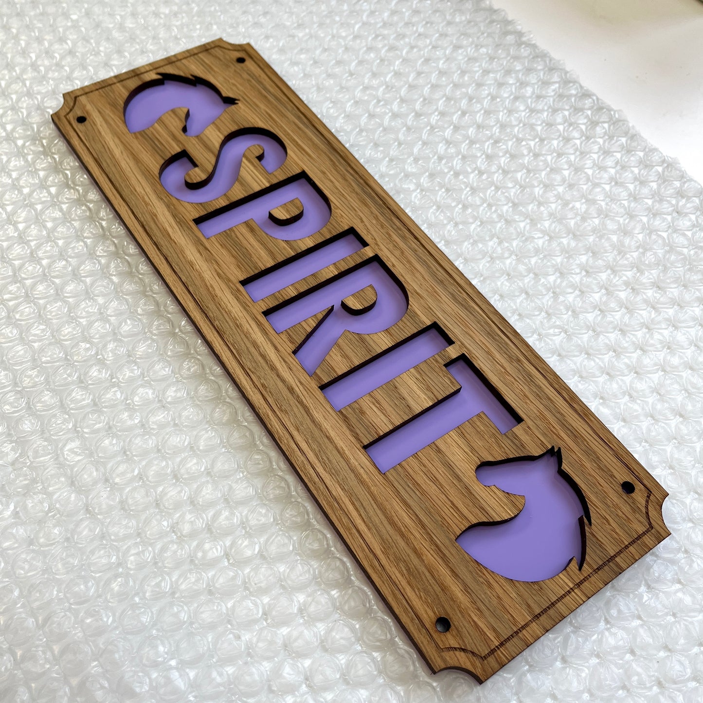 Wood & Acrylic Horse Stable Plaques