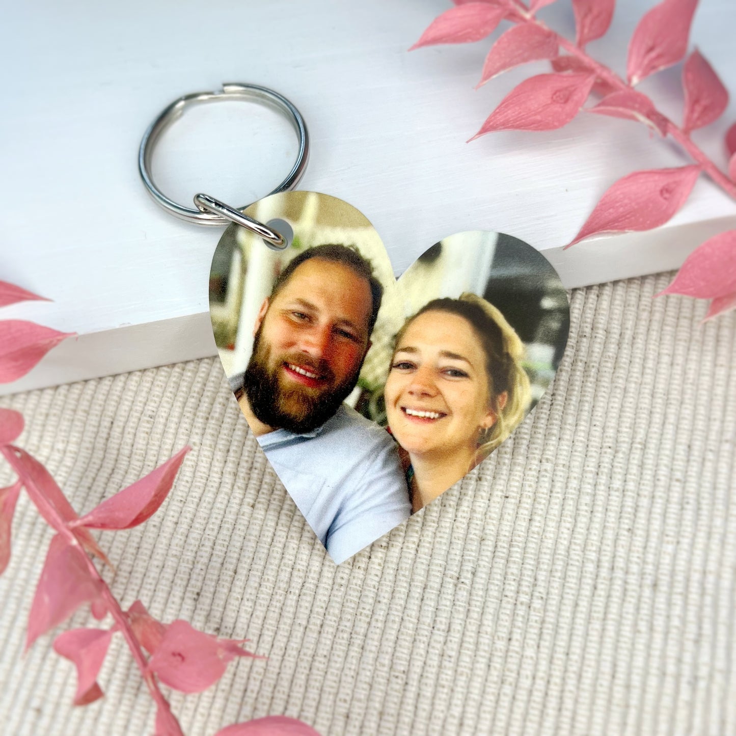 Heart Custom Photo Keyring