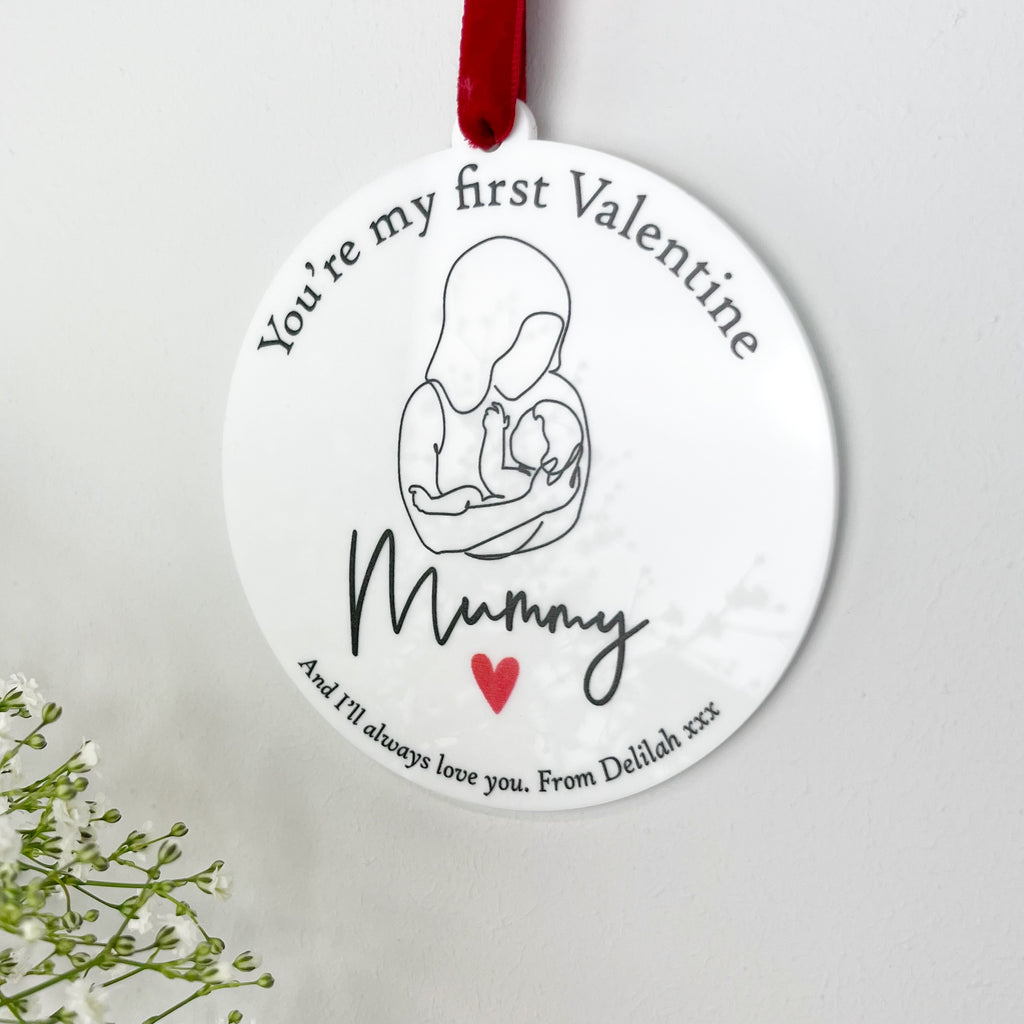 First Valentines as my Mummy - Personalised Keepsake Ornament