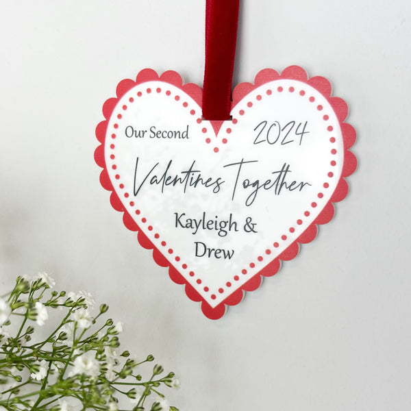 First Valentine’s Day Heart Hanging Decoration