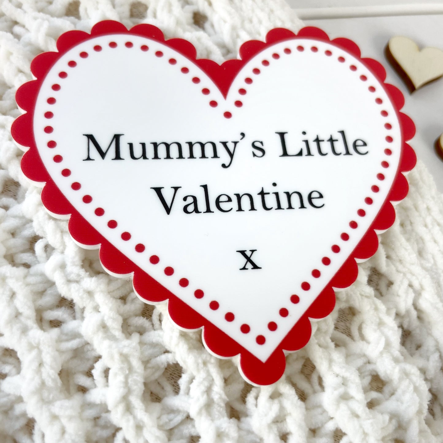 Baby's First Valentines Day Red & White Photo Prop