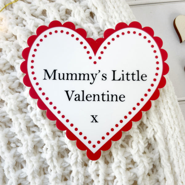 Baby's First Valentines Day Red & White Photo Prop