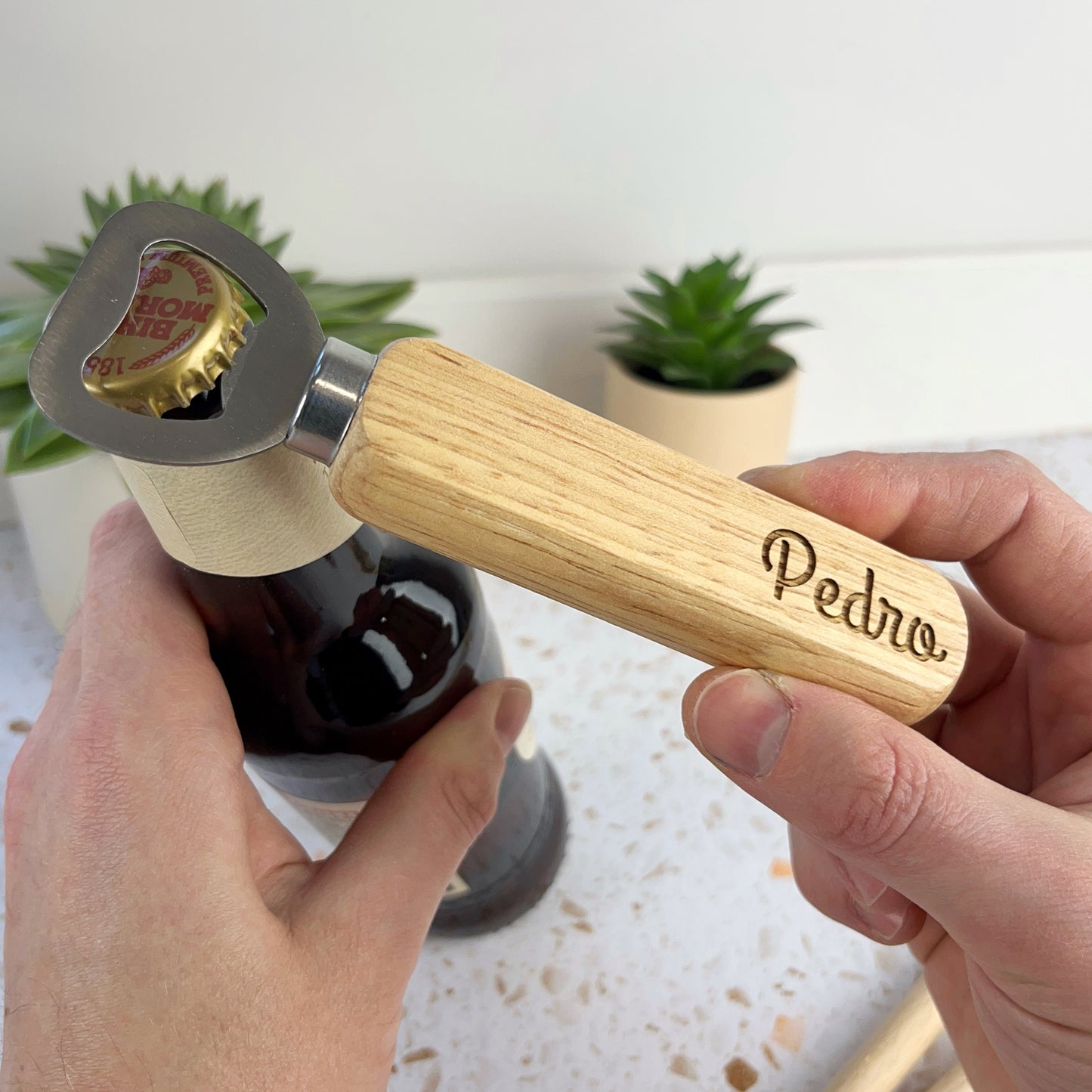 Wooden Bottle Opener Personalised with a Name