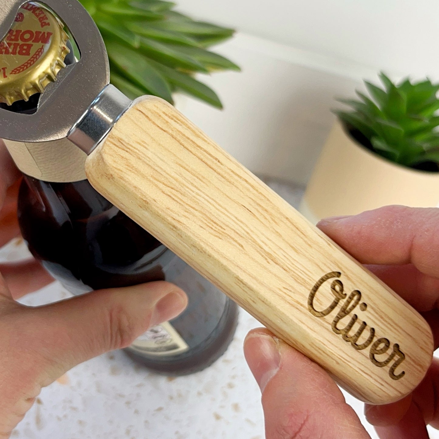 Wooden Bottle Opener Personalised with a Name