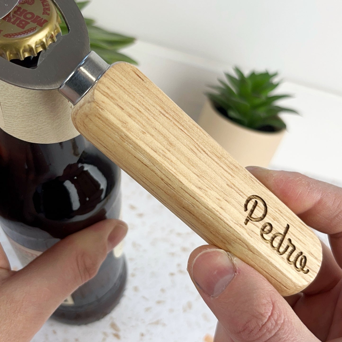 Wooden Bottle Opener Personalised with a Name