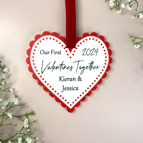 First Valentine’s Day Heart Hanging Decoration