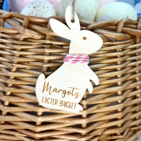 Personalised Easter Bunny Egg Basket Tag