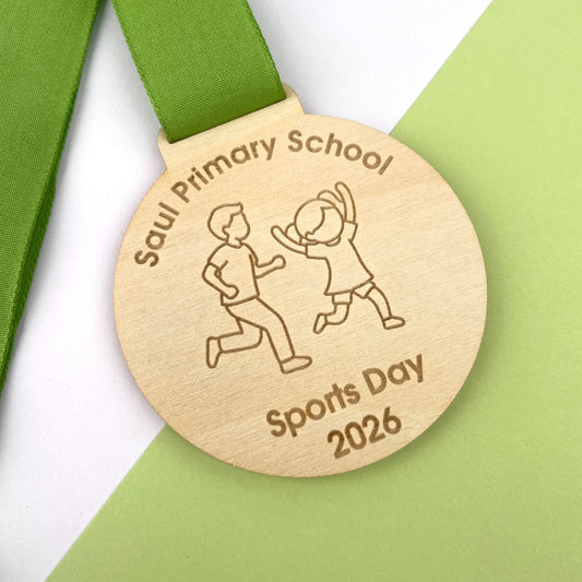 Eco-Friendly Personalised Sports Day Medal