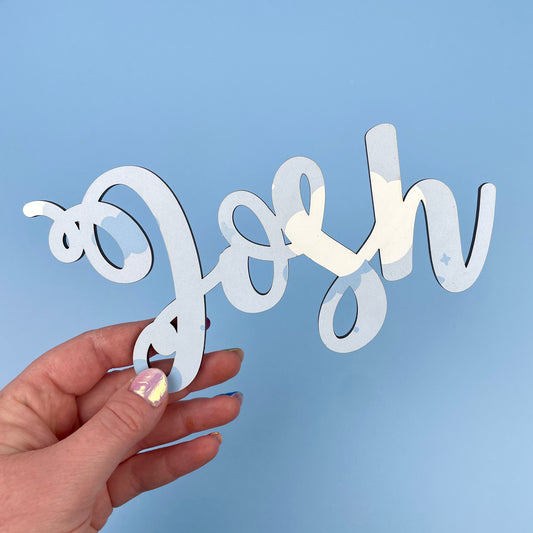 Personalised Printed Name Sign - Cloud Pattern