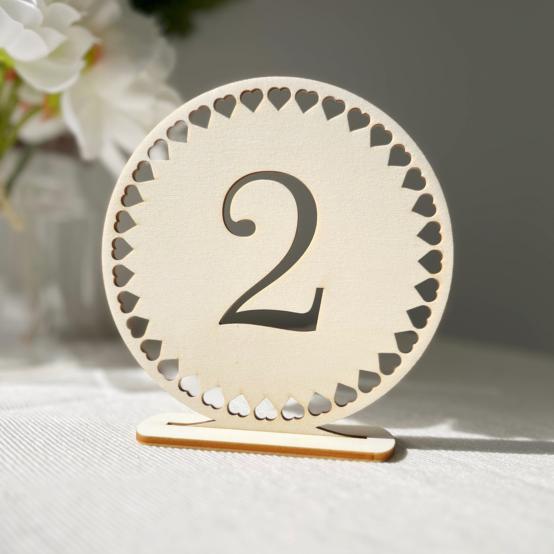 Laser Cut Round Wooden Wedding Table Numbers – The Bespoke Workshop