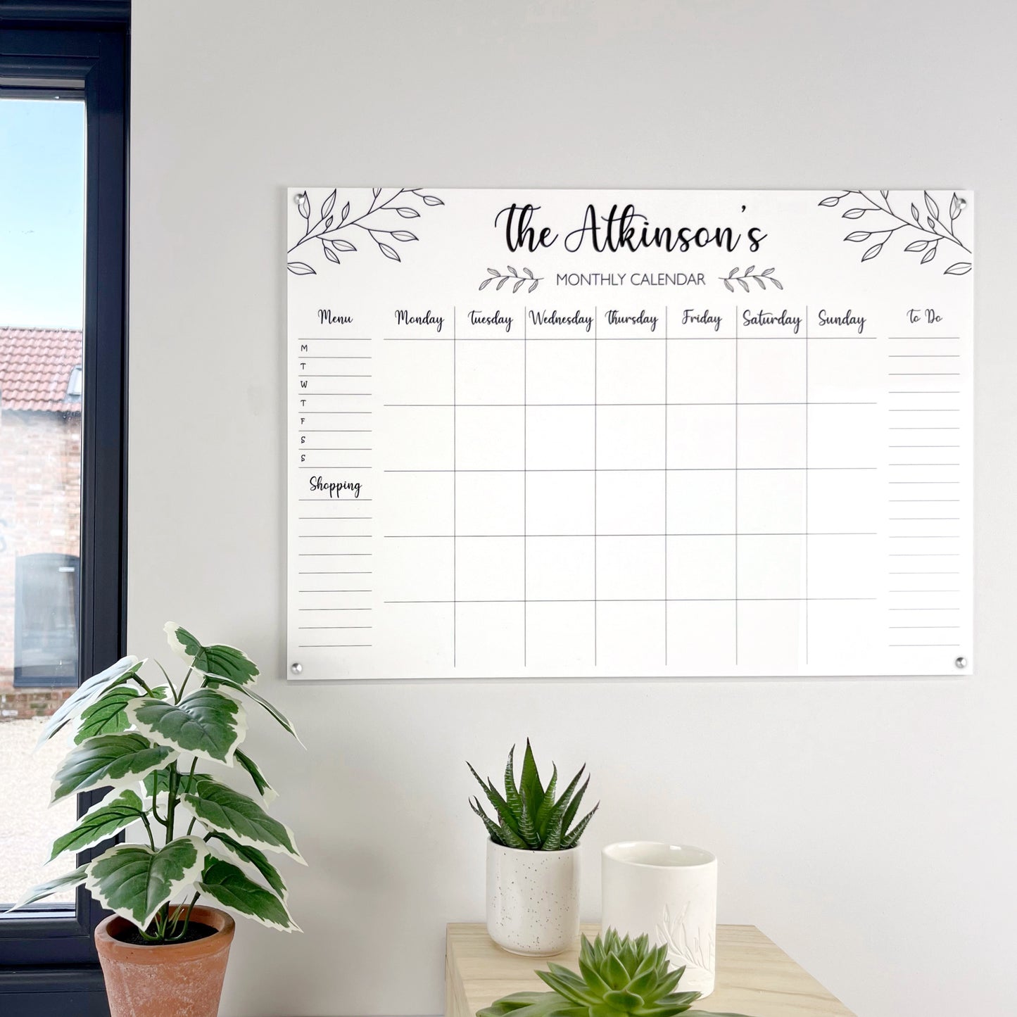 Personalised Monthly Calendar