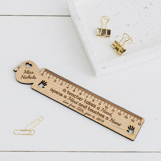 Teacher's Personalised Wooden Ruler