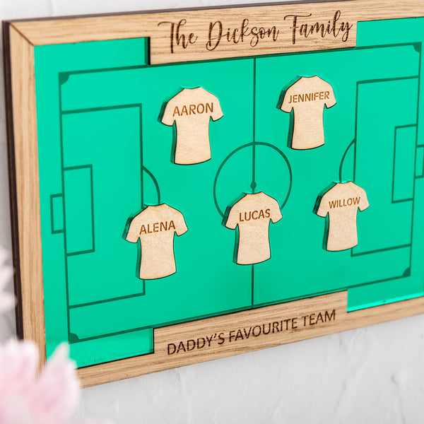 Football Family Team Personalised Wall Plaque - Choose the size of your family