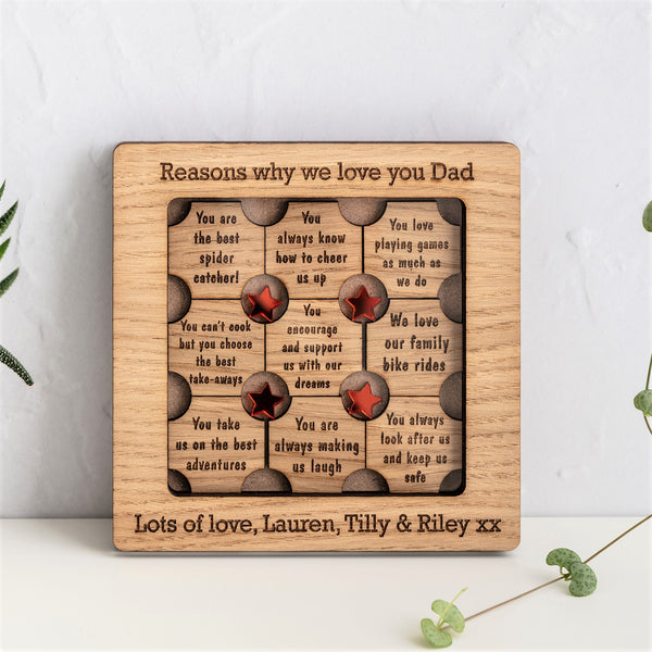 'Reasons Why I Love You' Personalised Frame - Different colour options