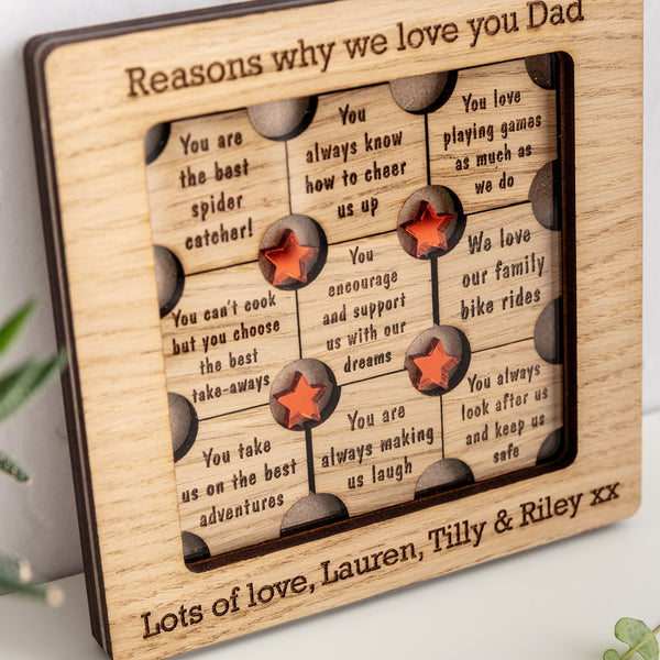 'Reasons Why I Love You' Personalised Frame - Different colour options