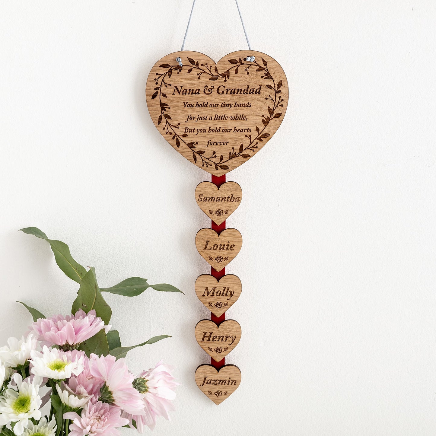 Hanging Wall Plaque 'You hold our tiny hands... but our hearts forever'