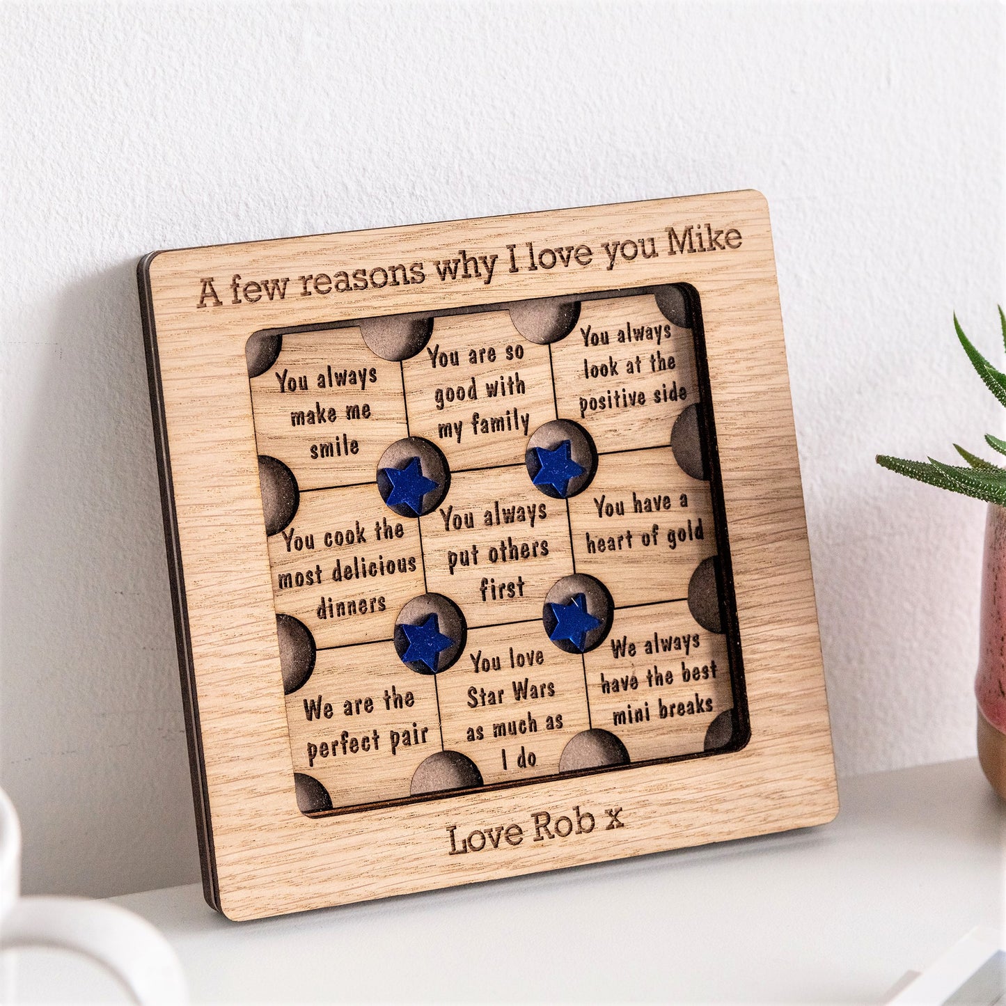 'Reasons Why I Love You' Personalised Frame - Different colour options