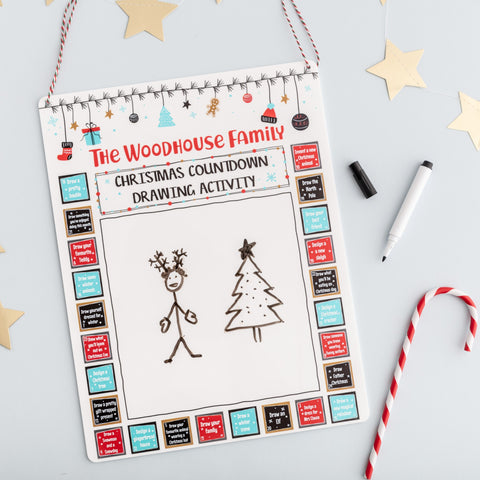 Countdown to christmas drawing activity - the bespoke workshop