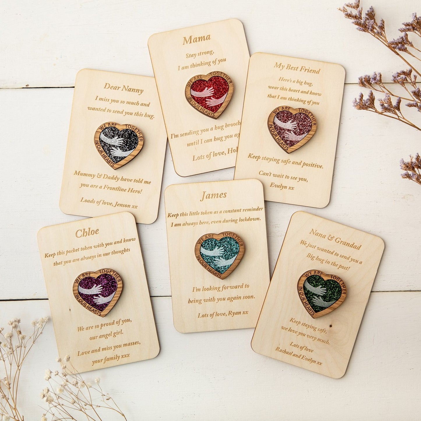 Personalised 'Thinking of you' Gift - Choose from Pocket Token or Brooch