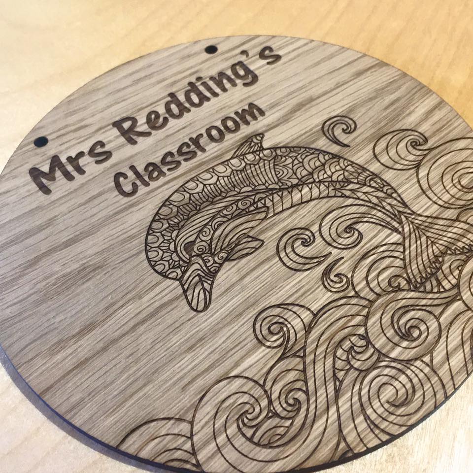 Classroom Door Sign Dolphins - The Bespoke Workshop