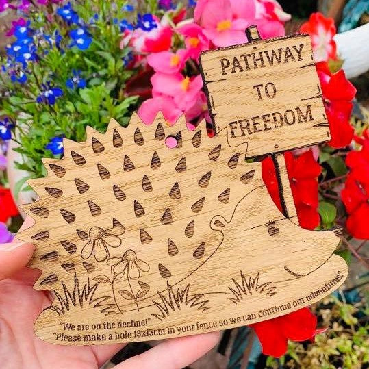 Hedgehog Highway 'Pathway to Freedom' Sign