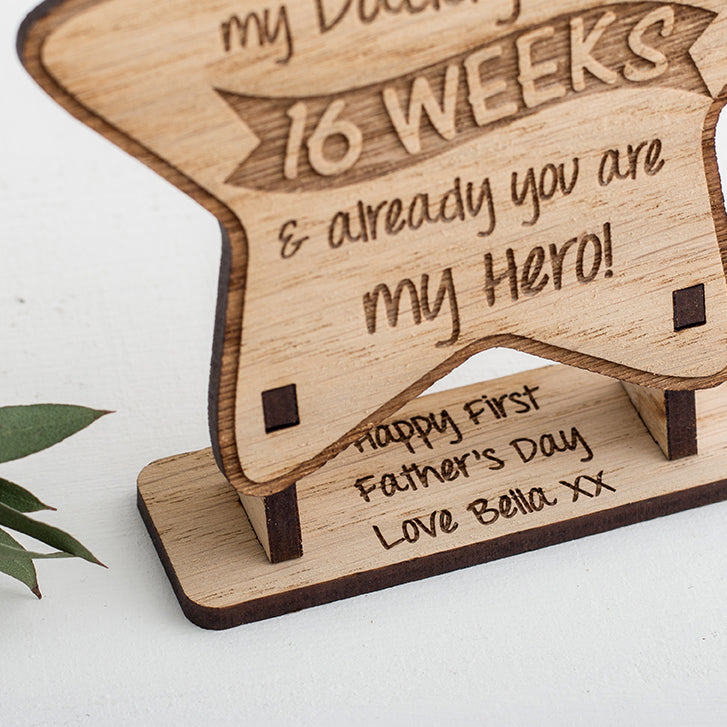 First Father's Day Star, Personalised Plaque