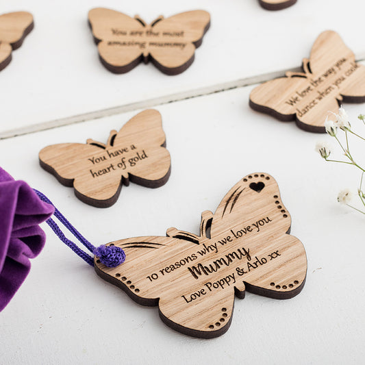 10 Reasons Why We Love You.. Personalised Butterfly Tokens