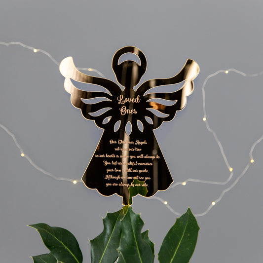 Gold Angel Christmas Tree Topper - The Bespoke Workshop