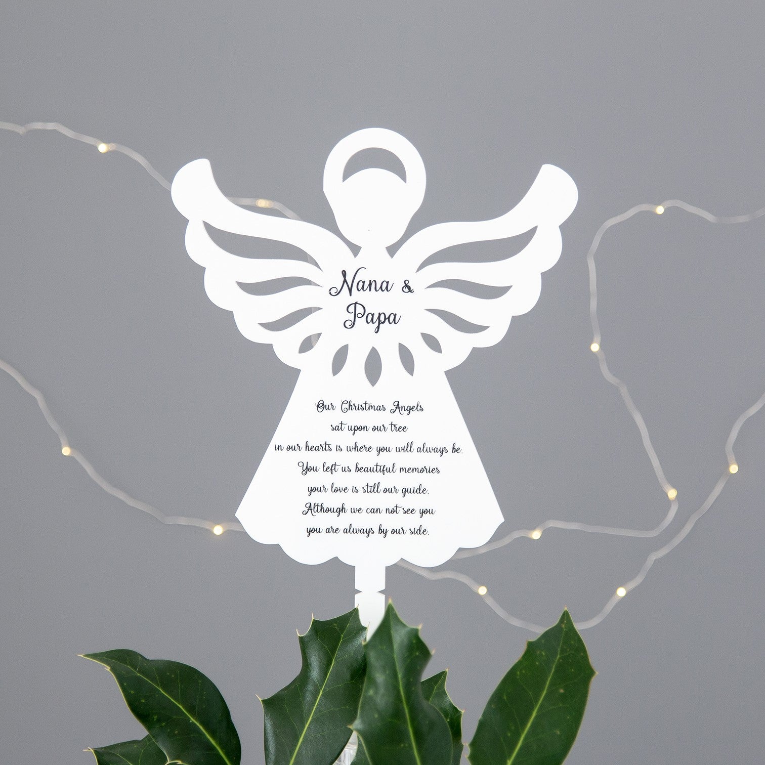 White Angel Christmas Tree Topper - The Bespoke Workshop