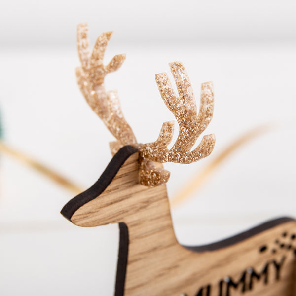 5 x Glitter Antlers for our Personalised Reindeer Place Settings