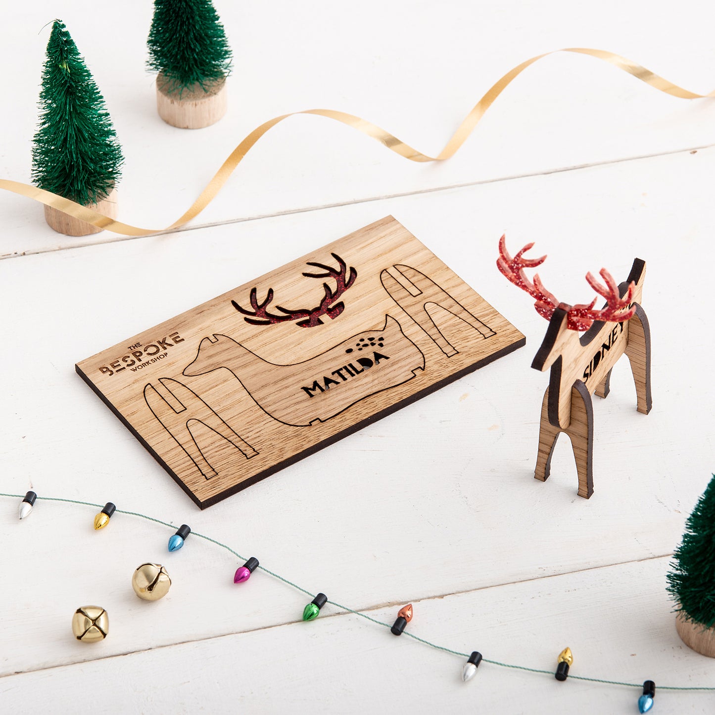 3D Personalised Reindeer Place Settings