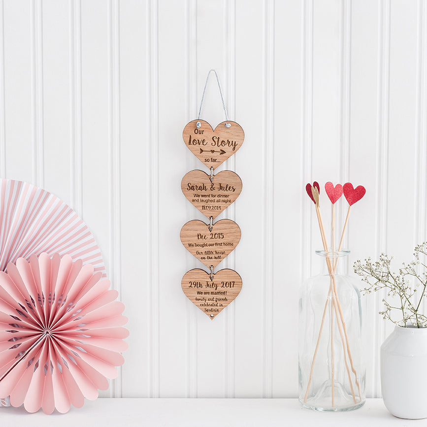 Hanging Hearts Made of Wood - The Bespoke Workshop