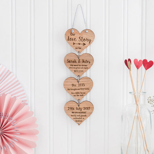 Hanging Hearts Made of Wood - The Bespoke Workshop