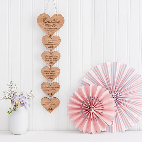 Hanging Hearts Wall Plaque - The Bespoke Workshop