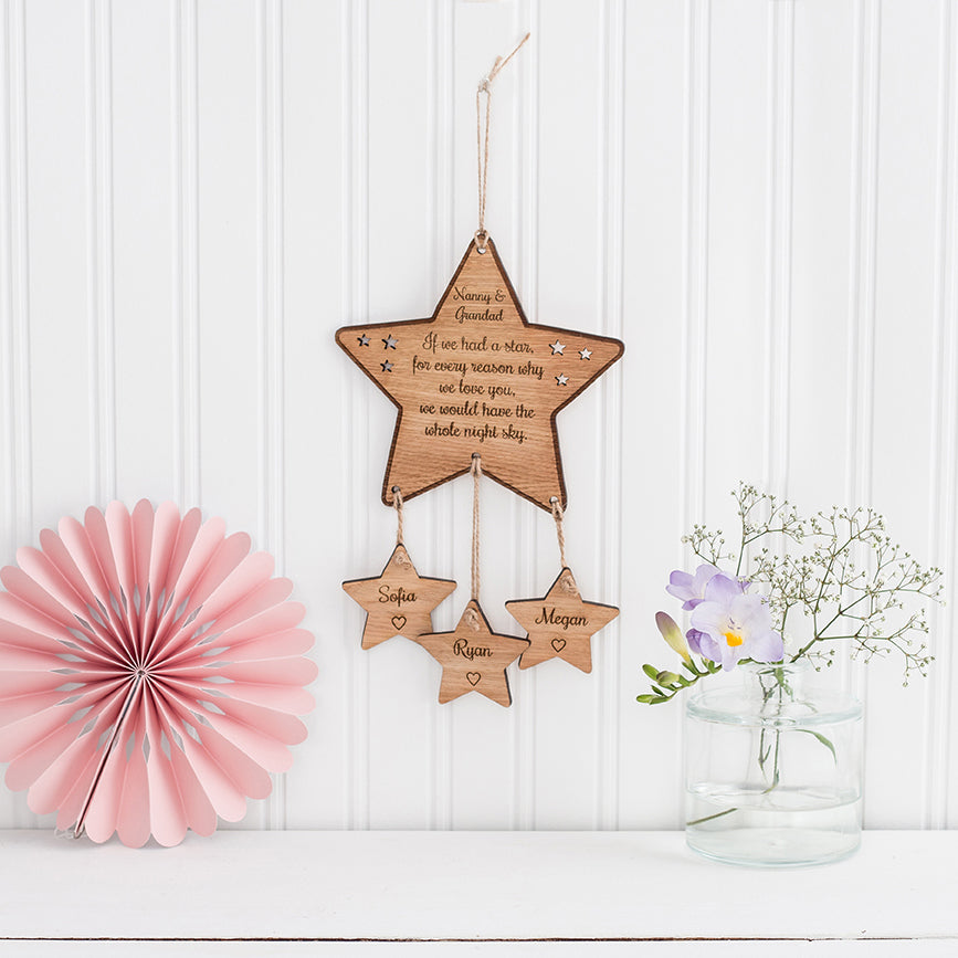 Hanging Star Wall Plaque - The Bespoke Workshop